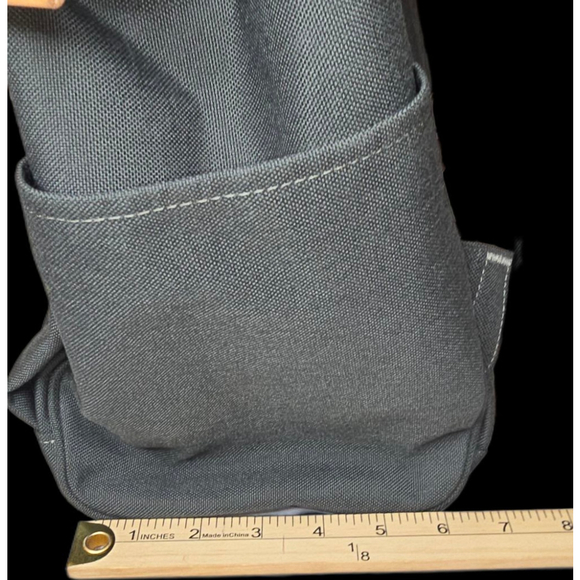 Himawari Gray Backpack Purse Wide Opening Canvas Travel Laptop BackpackStyle - Picture 15 of 16